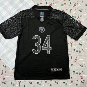 Chicago Bears (Nfl) Walter Payton #34 Limited Edition Black And Gold Jersey